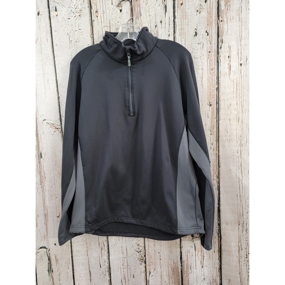 Stormtech Men's L Black Performance 1/4‎ Zip Pullover Sweatshirt Sweater Casual